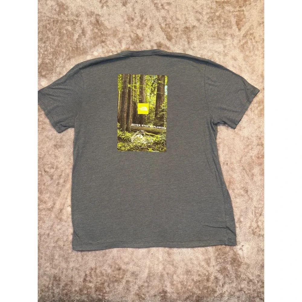 The North Face Mens Classic Gray Short Sleeve T Shirt L Never Stop Exploring